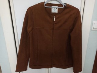 Chaqueta de antelina marrón MTY MLN
