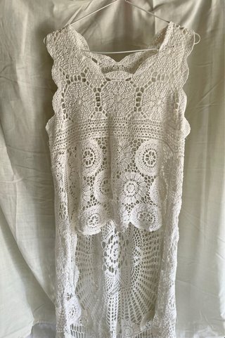 Vestido/Top de Crochet Blanco