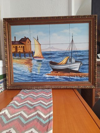 Quadro di Piastrelle Paesaggio Marino