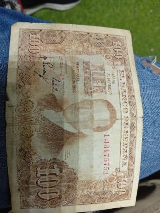 Billete de 100 Pesetas de 1953