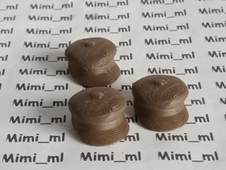 3 Gorras Marrones para Playmobil en 3d