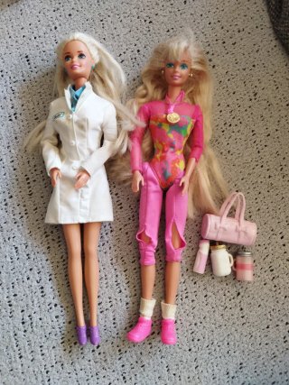 Pack de 2 Muñecas Barbie Antiguas