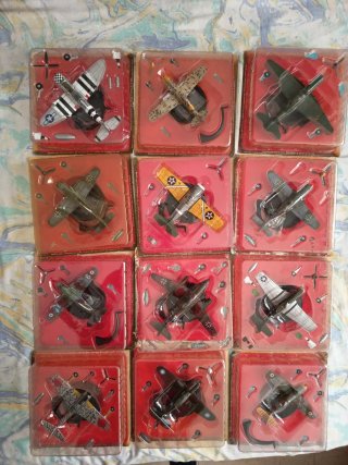 Colección 12 Maquetas Aviones II Guerra Mundial
