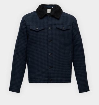Chaqueta Zara Azul con Cuello de Borreguillo