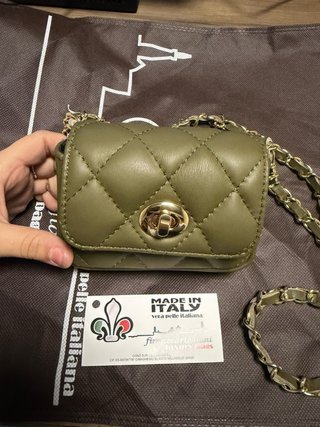 Bolso de Piel Firenze Artegiani Verde