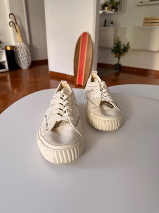Zapatillas de lona beige