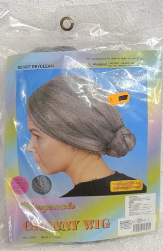 Peluca de Abuela con Moño