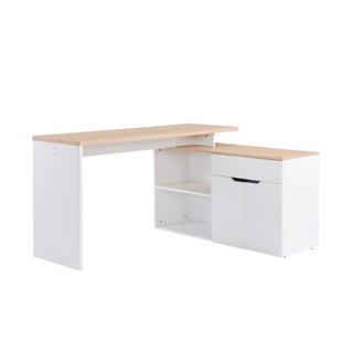 Escritorio Angolare con Librería a 2 Estantes, Arm