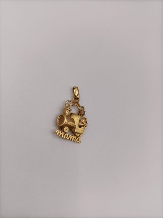Colgante Oro 18k - Trenecito con Niño Mama 2,48gr