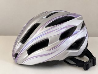 Casco de Bicicleta Plateado y Morado