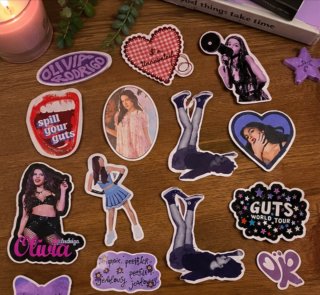 Set de 16 Pegatinas Olivia Rodrigo Handmade