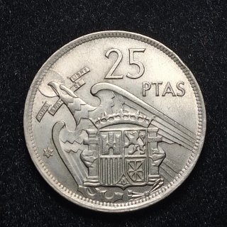 Moneda 25 Pesetas 1957 (Estrella 58)