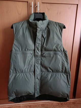 Chaleco Reversible Verde Oliva y Negro