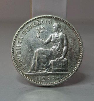 Moneda 1 Peseta 1933 España 🇪🇸