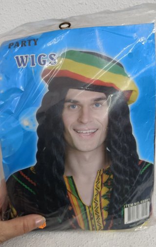 Peluca Disfraz Bob Marley con Gorro
