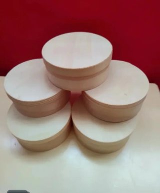 Set de 5 Cajas Redondas de Madera