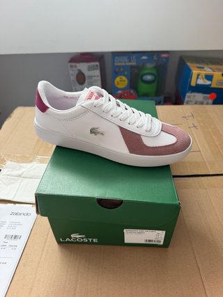 Zapatillas Lacoste Blancas y Rosas Talla 38