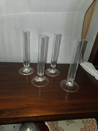Set de 4 Jarrones Mini de Cristal
