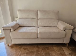 Sofá Beige Extraíble y Reclinable 200cm
