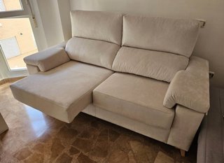 Sofá Beige Extraíble y Reclinable 200cm