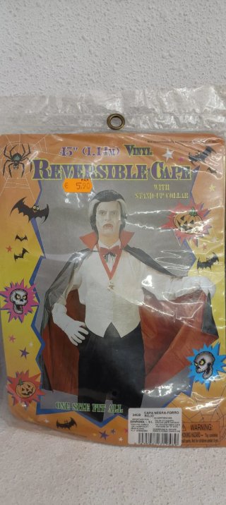 Capa de Vampiro Reversible para Disfraz