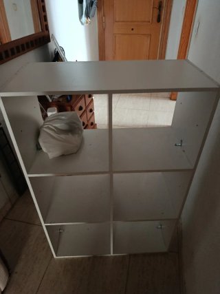Estantería Blanca de 6 Huecos