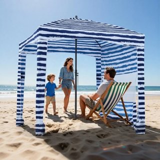 Cabaña de playa, 1.83 x 1.83 m, toldo de playa con