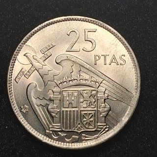 Moneda 25 Pesetas 1957 (Estrella 66)