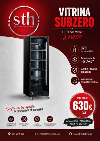 Vitrina Refrigerada Subzero 375L Negra