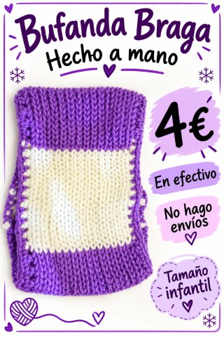Bufanda braga hecha a mano