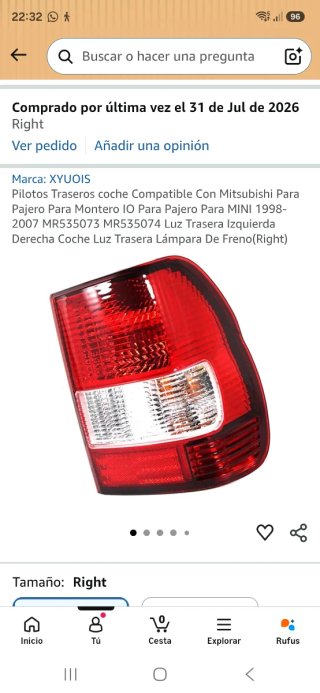 Pilotos Traseros Mitsubishi Pajero / Montero IO