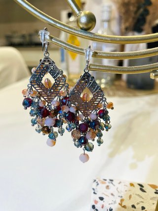 Pendientes Largos con Cuentas