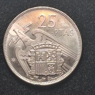 Moneda 25 Pesetas 1957 (Estrella 75)*