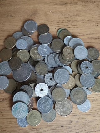 Lote de monedas antiguas variadas
