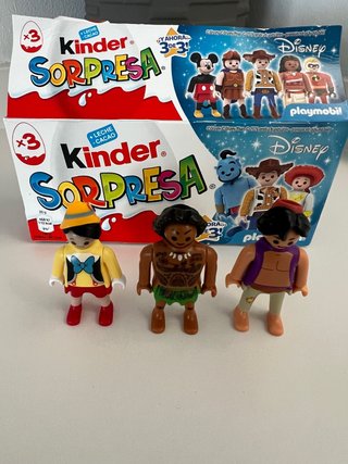 Lote 3 Figuras Disney Playmobil Kinder  I