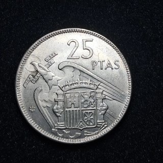 Moneda 25 Pesetas 1957 (Estrella 64)