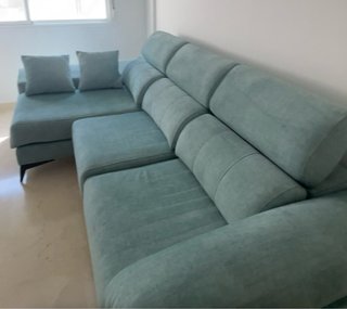 Sofá Chaise Longue Color Turquesa