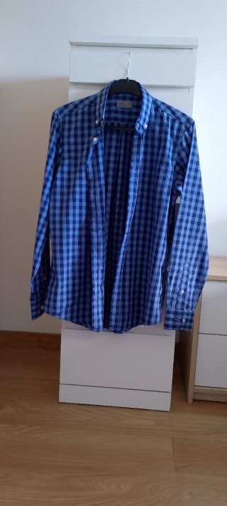 Camisa de cuadros azul