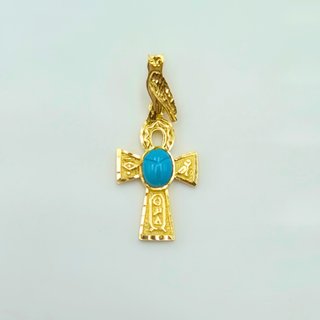 Colgante de Oro 18K, Cruz Egipcia, 4gr, 3,8cm