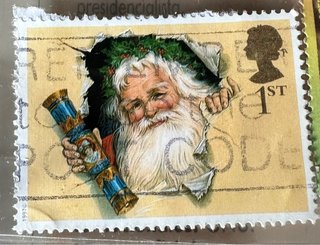 Sello Reino Unido 1997 Navidad Papá Noel