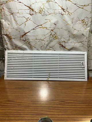 Rejilla de Ventana 90x30 cm Aluminio Blanco