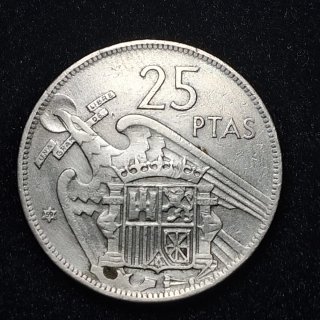 Moneda 25 Pesetas 1957 (Estrella 59)