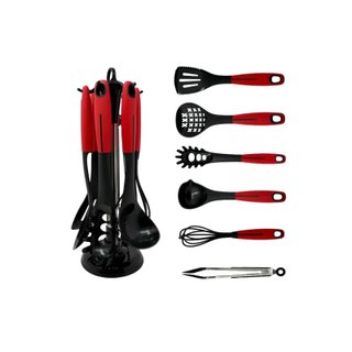 Juego 6 utensilios cocina PBT pinzas varillas