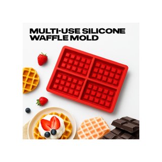 Molde silicona 4 cavidades gofres brownies snacks