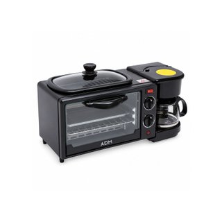 Centro desayuno 3 en 1 cafetera horno sartén