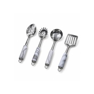 Juego 4 utensilios cocina 30 cm acero inoxidable