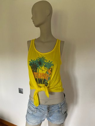 Camiseta de tirantes amarilla Lefties Talla M