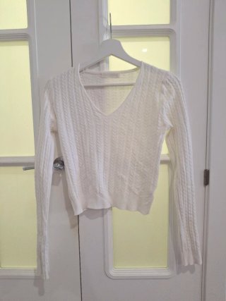 Jersey Blanco de Trenzas