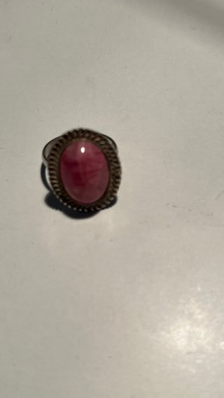 Anillo de Plata y Rodocrosita