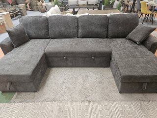 Sofá Cama con Doble Chaiselongue y Arcón